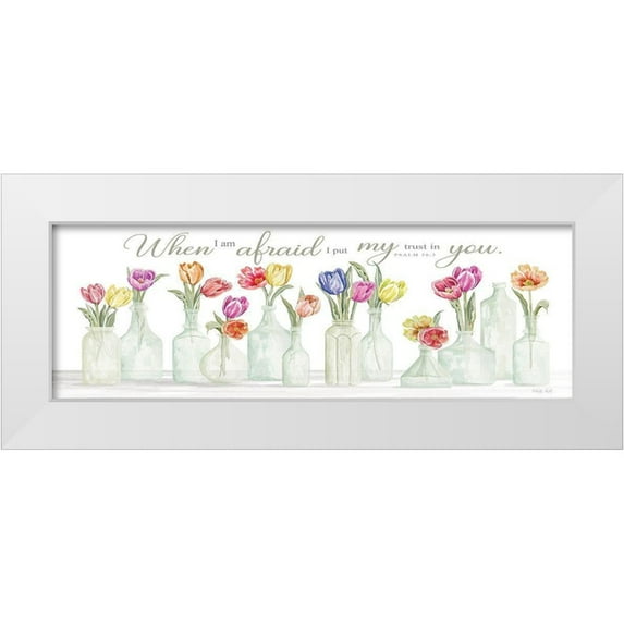 Jacobs, Cindy 18x9 White Modern Wood Framed Museum Art Print Titled - Put My Trust in You