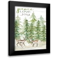 thumbnail image 1 of Jacobs, Cindy 19x24 Black Modern Framed Museum Art Print Titled - Peace Love Joy Deer, 1 of 5