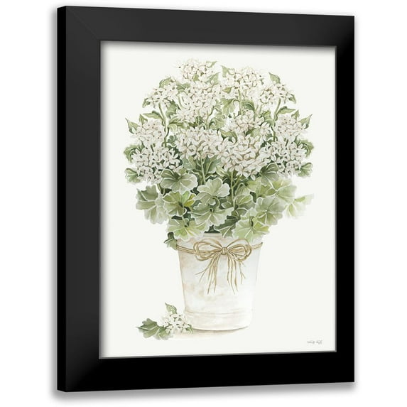 Jacobs, Cindy 19x24 Black Modern Framed Museum Art Print Titled - White Geraniums II
