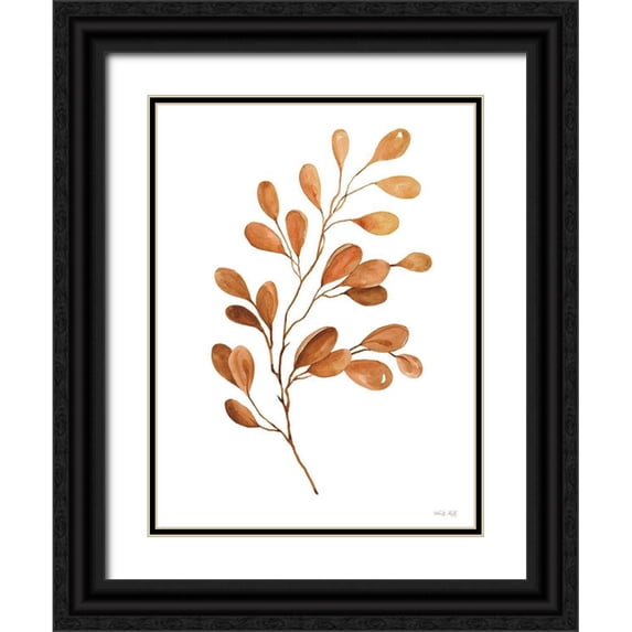 Jacobs, Cindy 19x24 Black Ornate Wood Framed with Double Matting Museum Art Print Titled - Fall Leaf Stem III