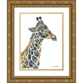 thumbnail image 1 of Jacobs, Cindy 19x24 Gold Ornate Wood Framed with Double Matting Museum Art Print Titled - Bright Giraffe I, 1 of 4