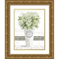 thumbnail image 1 of Jacobs, Cindy 19x24 Gold Ornate Wood Framed with Double Matting Museum Art Print Titled - White Hydrangea, 1 of 4