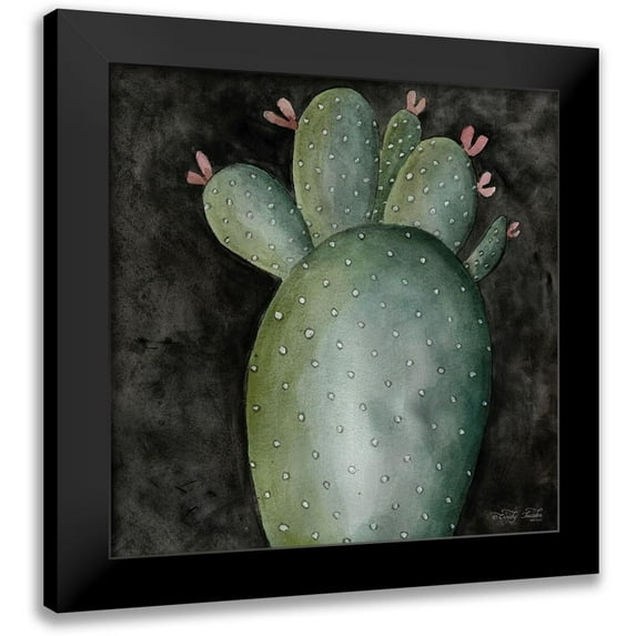 Jacobs, Cindy 20x20 Black Modern Framed Museum Art Print Titled - Big Blooming Cactus II