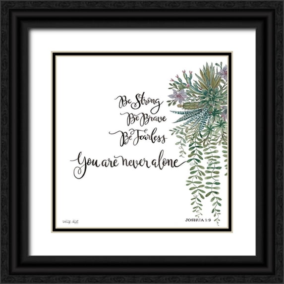Jacobs, Cindy 20x20 Black Ornate Wood Framed with Double Matting Museum Art Print Titled - Be Strong