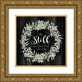 thumbnail image 1 of Jacobs, Cindy 20x20 Gold Ornate Wood Framed with Double Matting Museum Art Print Titled - Be Still and Know Wreath, 1 of 4