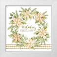 thumbnail image 1 of Jacobs, Cindy 20x20 White Modern Wood Framed Museum Art Print Titled - Holiday Greetings Wreath, 1 of 4