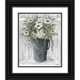 thumbnail image 1 of Jacobs, Cindy 20x24 Black Ornate Wood Framed with Double Matting Museum Art Print Titled - Galvanized Fleurs, 1 of 4