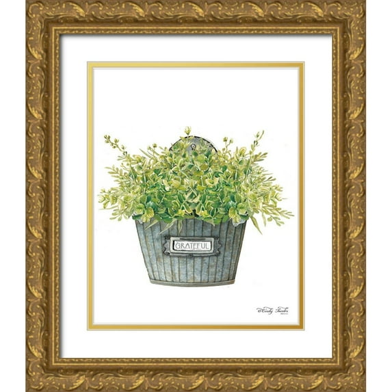 Jacobs, Cindy 20x24 Gold Ornate Wood Framed with Double Matting Museum Art Print Titled - Grateful Wall Box