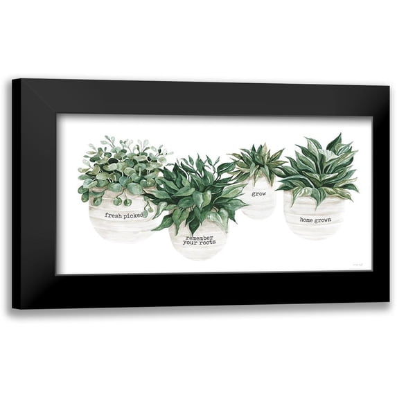 Jacobs, Cindy 24x14 Black Modern Framed Museum Art Print Titled - Remember Your Roots