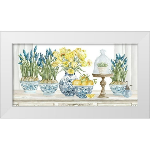 Jacobs, Cindy 24x14 White Modern Wood Framed Museum Art Print Titled - Spring Blooms
