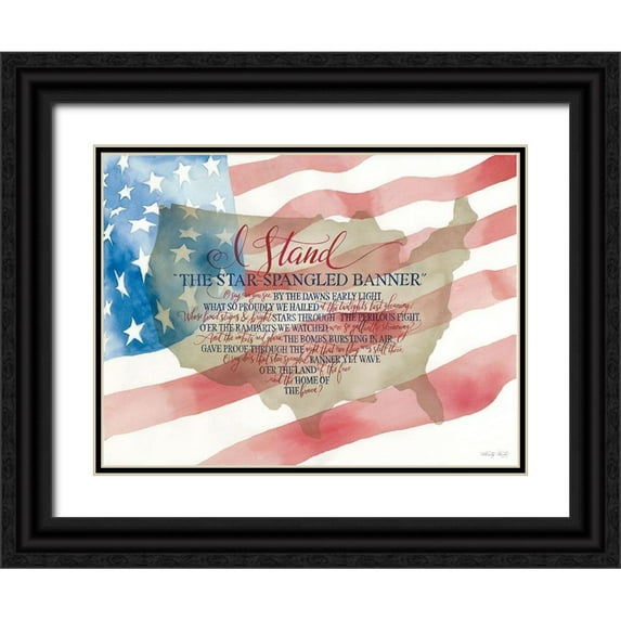 Jacobs, Cindy 24x19 Black Ornate Wood Framed with Double Matting Museum Art Print Titled - I Stand