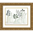 thumbnail image 1 of Jacobs, Cindy 24x19 Gold Ornate Wood Framed with Double Matting Museum Art Print Titled - Bottles and Greenery II, 1 of 4