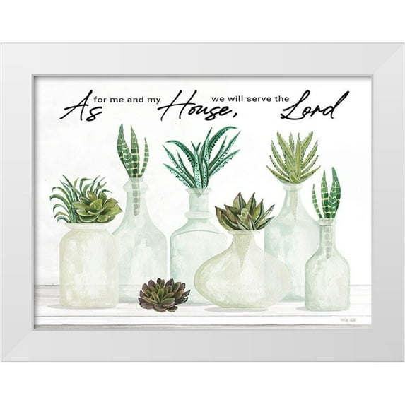Jacobs, Cindy 24x19 White Modern Wood Framed Museum Art Print Titled - As for Me and My House