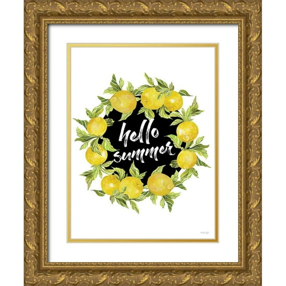 Jacobs, Cindy 25x32 Gold Ornate Wood Framed with Double Matting Museum Art Print Titled - Hello Summer Lemons