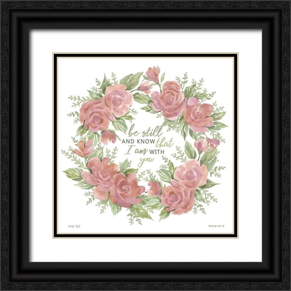 Jacobs, Cindy 26x26 Black Ornate Wood Framed with Double Matting Museum Art Print Titled - Be Still and Know