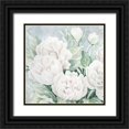 thumbnail image 1 of Jacobs, Cindy 26x26 Black Ornate Wood Framed with Double Matting Museum Art Print Titled - Peaceful Peonies, 1 of 4