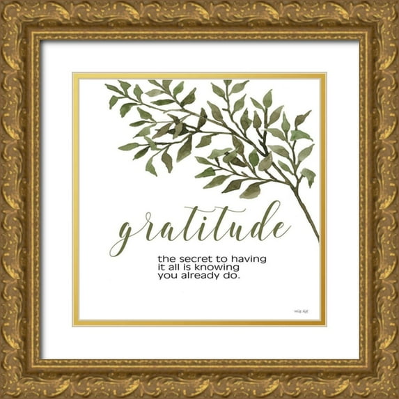Jacobs, Cindy 26x26 Gold Ornate Wood Framed with Double Matting Museum Art Print Titled - Gratitude