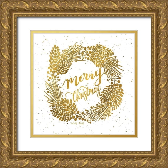 Jacobs, Cindy 26x26 Gold Ornate Wood Framed with Double Matting Museum Art Print Titled - Merry Christmas