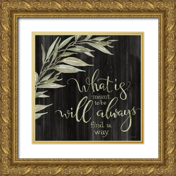 Jacobs, Cindy 26x26 Gold Ornate Wood Framed with Double Matting Museum Art Print Titled - What is Meant to Be