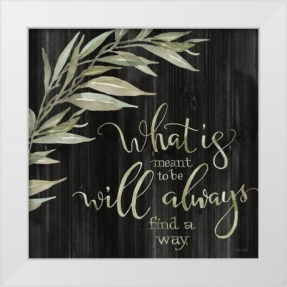 Jacobs, Cindy 26x26 White Modern Wood Framed Museum Art Print Titled - What is Meant to Be