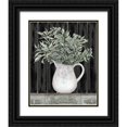 thumbnail image 1 of Jacobs, Cindy 26x31 Black Ornate Wood Framed with Double Matting Museum Art Print Titled - Sage Greenery in a Pitcher, 1 of 4