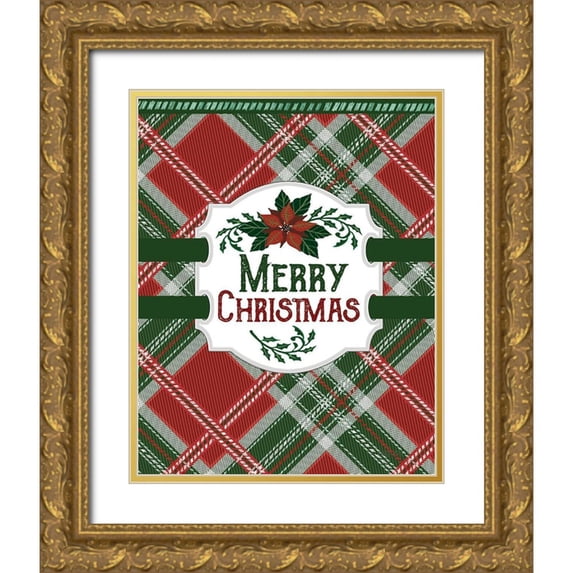 Jacobs, Cindy 26x32 Gold Ornate Wood Framed with Double Matting Museum Art Print Titled - Merry Christmas