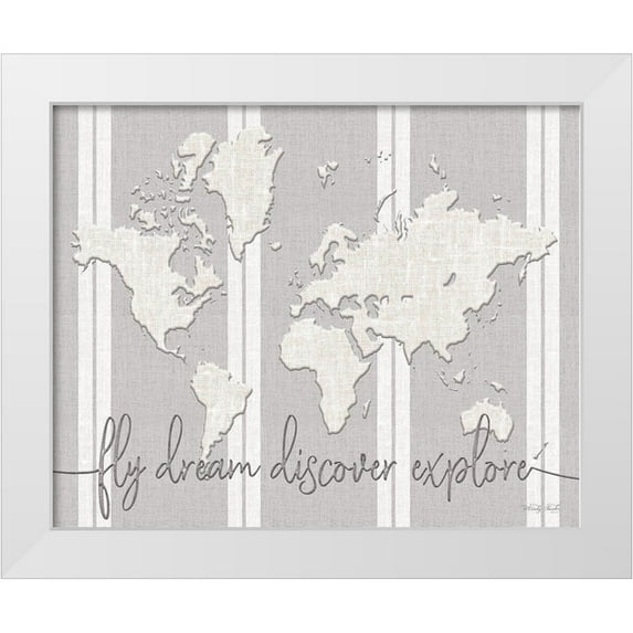 Jacobs, Cindy 31x26 White Modern Wood Framed Museum Art Print Titled - Fly Dream Discover Explore