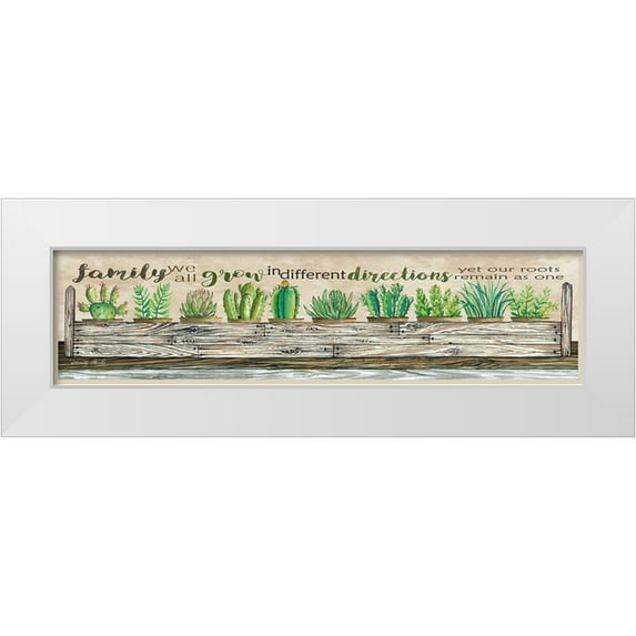 Jacobs, Cindy 32x11 White Modern Wood Framed Museum Art Print Titled - Family Roots