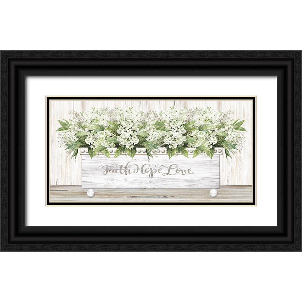 Jacobs, Cindy 32x18 Black Ornate Wood Framed with Double Matting Museum ...