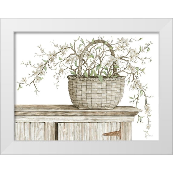 Jacobs, Cindy 32x25 White Modern Wood Framed Museum Art Print Titled - Apple Blossom Beauty I