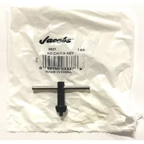 Jacobs Drill Chuck Key Type Ko Pilot Size 1/8" #3637