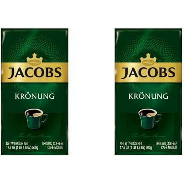 Jacobs Kronung Ground Coffee 500 Gram / 17.6 Ounce (Pack of 2
