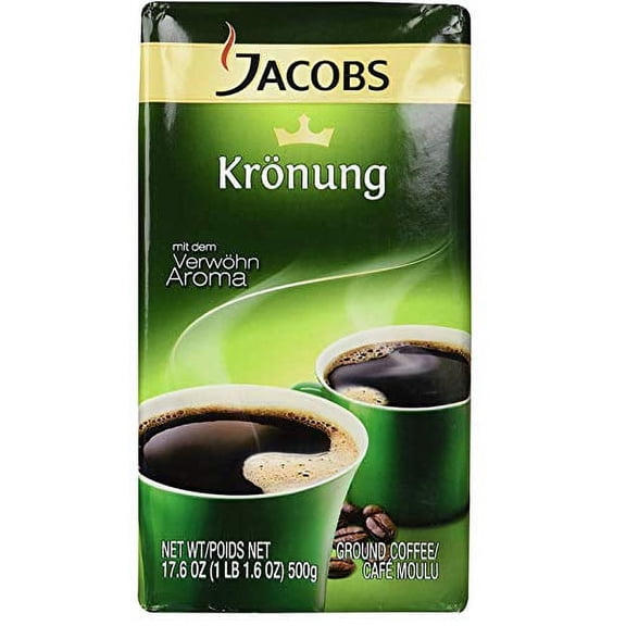 Jacobs Kronung Ground Coffee 500 Gram / 17.6 Ounce (Pack of 4)