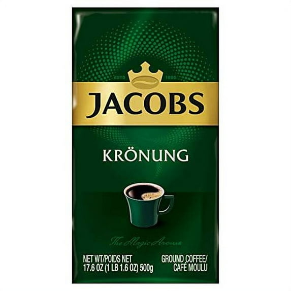 Jacobs Kronung Premium Ground Coffee 17.6oz (500g) From Germany