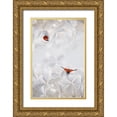 thumbnail image 1 of Jacobs, Lydia 23x32 Gold Ornate Wood Framed with Double Matting Museum Art Print Titled - Ladybug Among Flowers, 1 of 4