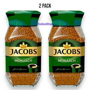 Jacobs *MONARCH* Instant Coffee 190 Gram / 6.7 Ounce -each Glass Jar  (Pack of 2)