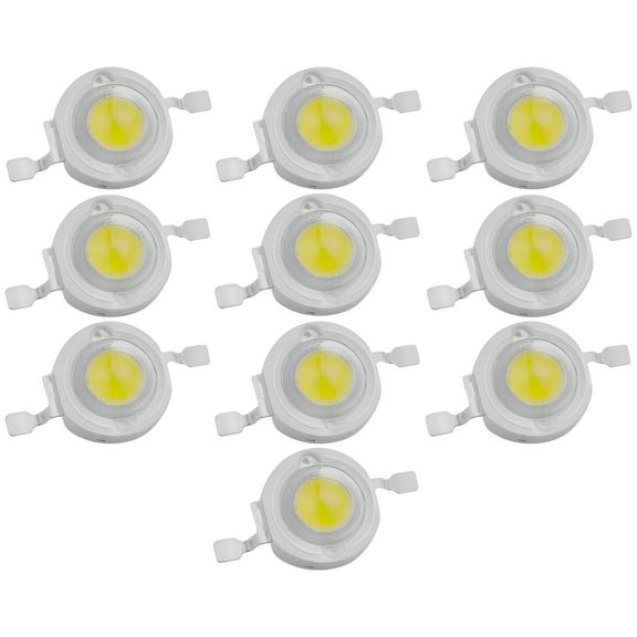 JacobsParts 10-pack High Power 3W 700mA 3.4V LED Chips (395-400nm) DIY Lighting