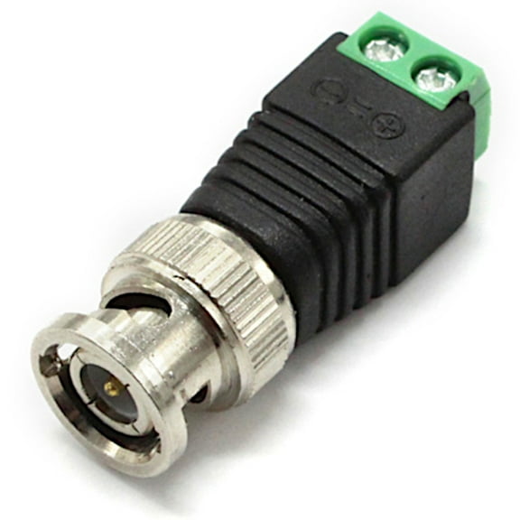 JacobsParts 20-Pack BNC Male Coaxial Balun Connector to Screw Terminals - Use CAT5 CAT6 Cable for CCTV Video Camera