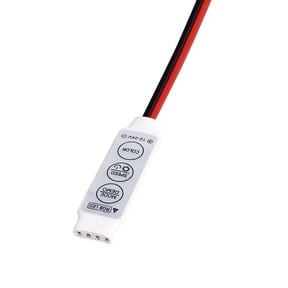 JacobsParts 4-Pin Mini RGB LED Controller 3-Key Dimmer for LED Strip Lights 12V 24V