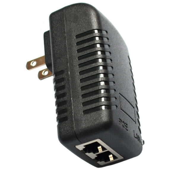JacobsParts 48V 0.5A 24W 802.3af Passive PoE Injector Power Over Ethernet Adapter for IP Cameras Phones WLAN AP