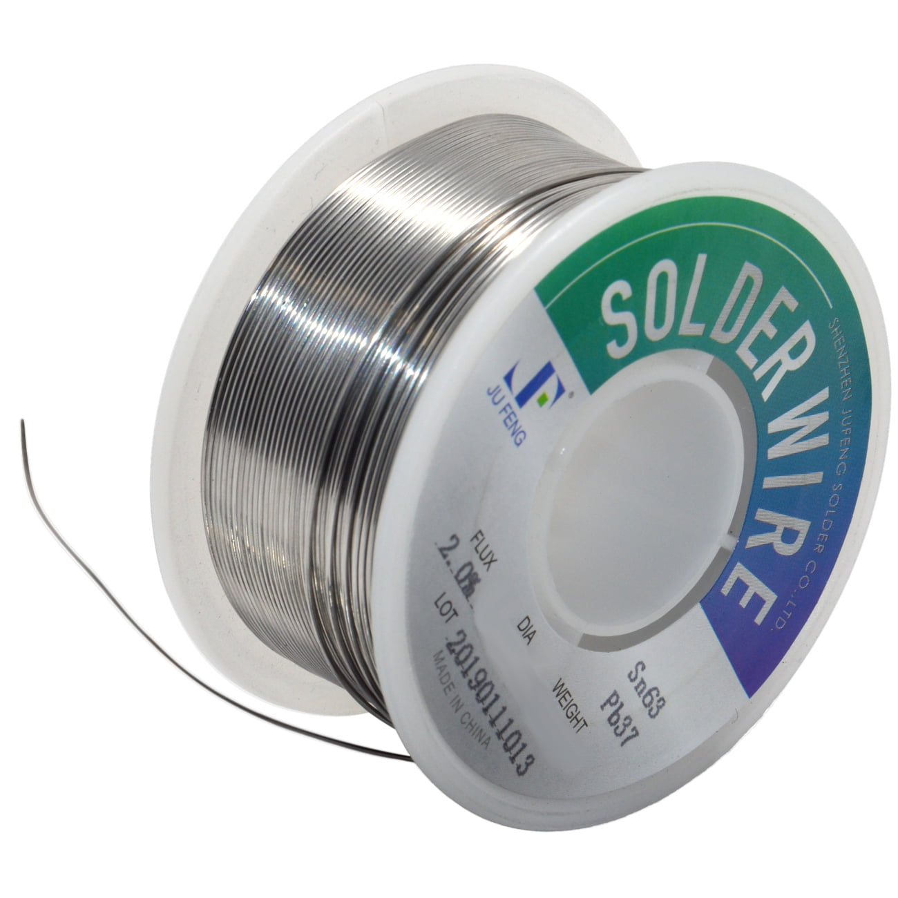 JacobsParts 63/37 Tin Lead Rosin Core Flux Electronics Soldering Solder Wire, 0.38mm Diameter 50g