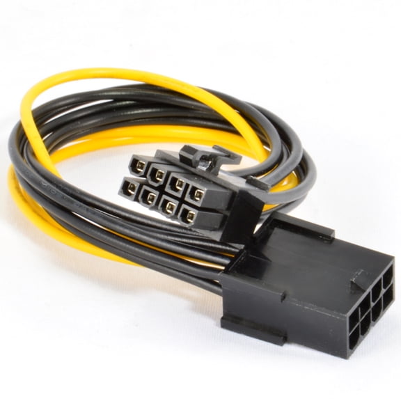 JacobsParts 8-Inch 8 pin PCI Express PCI-E Power Extension Cable for Video Card