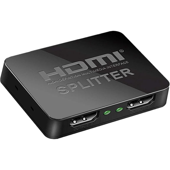 JacobsParts Active HDMI Splitter 1 in 2 Out Powered Amplifier for 4K 2160P 1080P 1x2 Dual Display Screen Mirroring