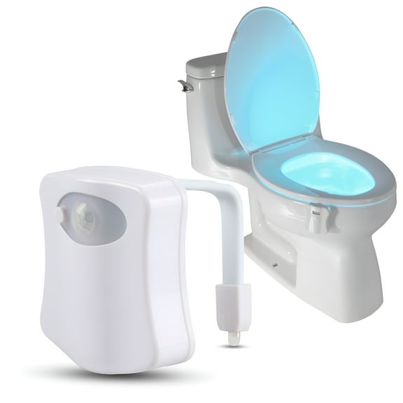 JacobsParts Bathroom Night Light Toilet Bowl Lamp 8 Color LED Light and Motion Sensor Activated