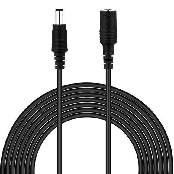 JacobsParts DC Power Extension Cable 10 Feet 5.5mm x 2.1mm Male Female Cord, 20AWG