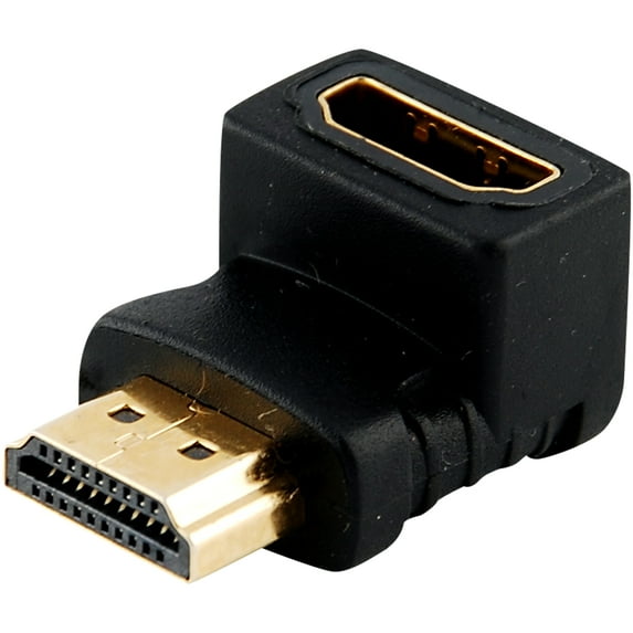 JacobsParts HDMI Male to Female Right Angle Connector Adapter 90 Degree Extender (5-Pack)