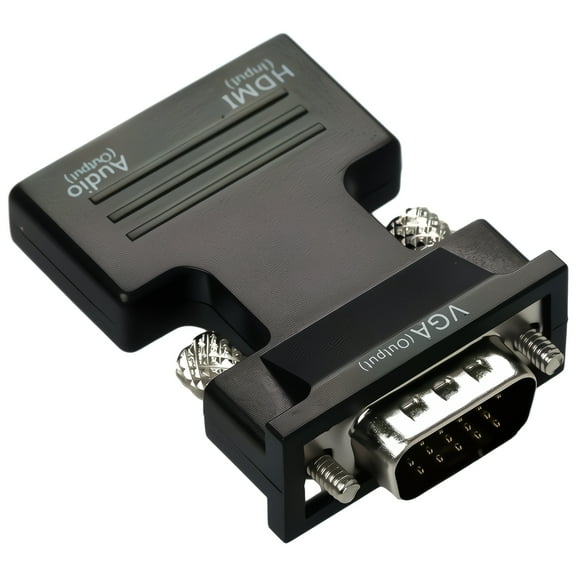 JacobsParts HDMI to VGA Converter with Audio Port Connect HDMI Device to Old VGA TV or Projector