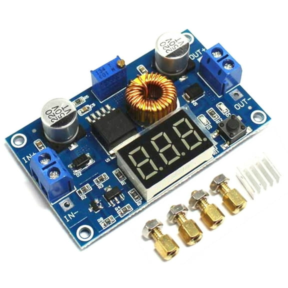 JacobsParts LM2596 Step-down Power Converter Buck Module with LED Voltmeter DC 4-38V to 1.25-36V