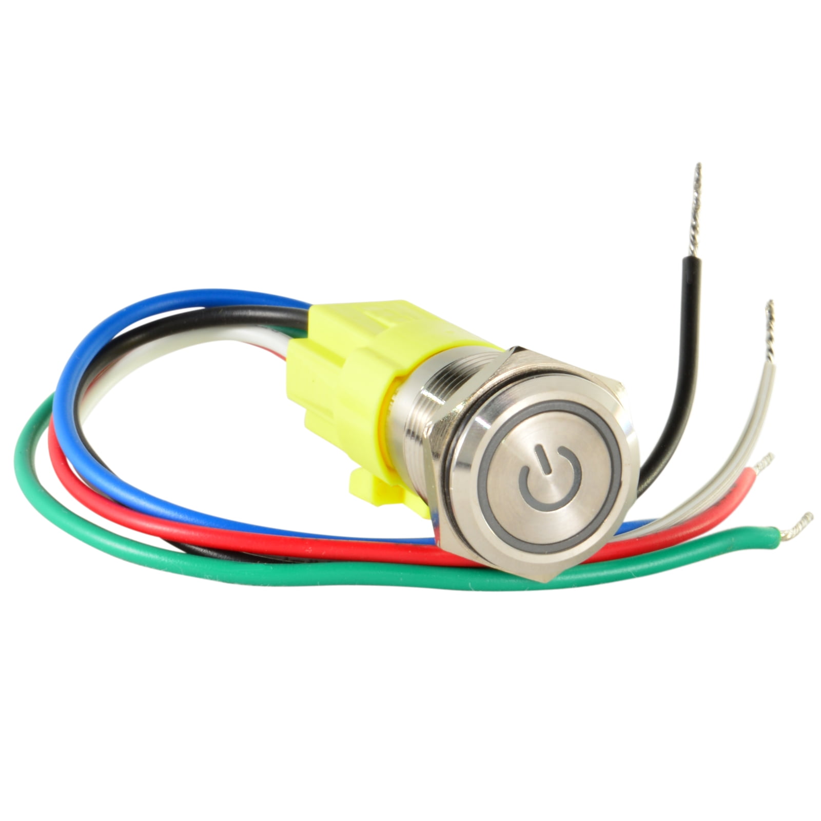 JacobsParts Latching Maintained Pushbutton ON/OFF Power Switch Circular ...