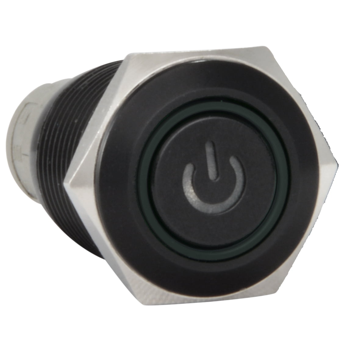 JacobsParts Latching Maintained Pushbutton ON/OFF Switch Black Metal ...